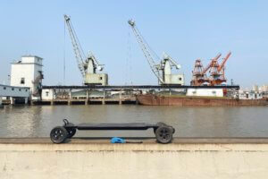 Exway Atlas at an industrial pier
