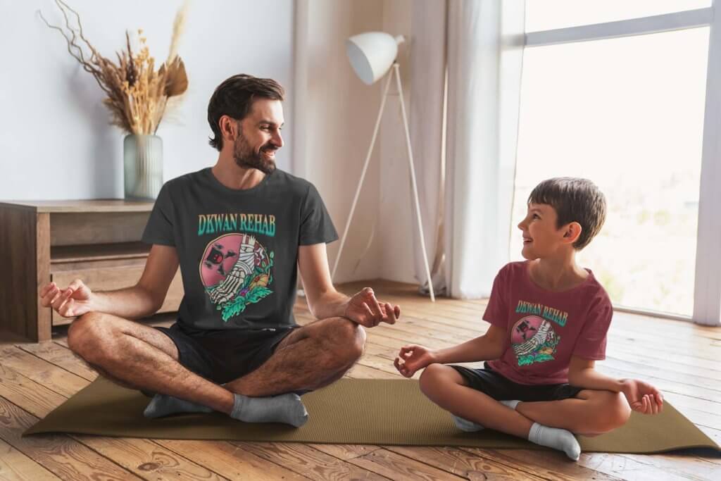 Man and child in DKWAN Rehab