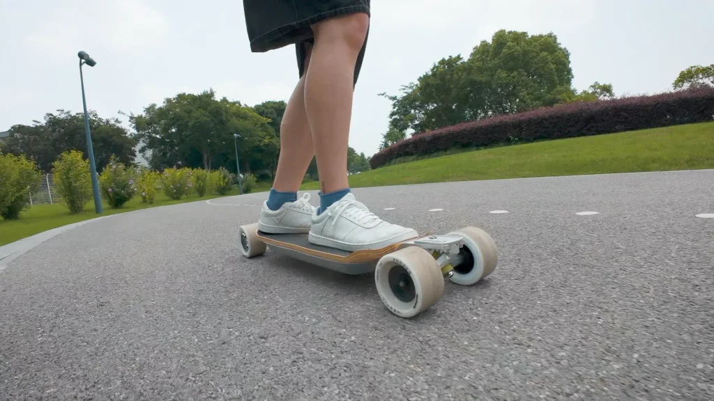 Me riding the Newsesh Echo in a park trail.